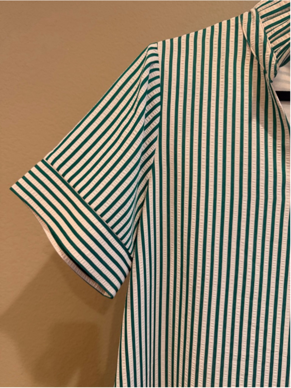 Entro Stripe Midi Dress in Green Size S - Picture 3 of 8
